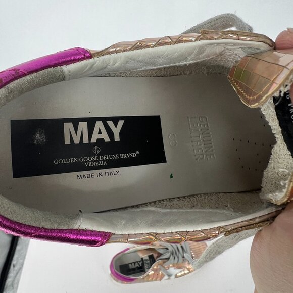 Golden Goose May sneakers. Disco iridescent gold. Size 39. - Picture 8 of 13